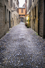 Ferrara, old city. Color image