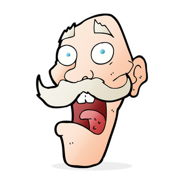 recommend clip art: cartoon frightened old man