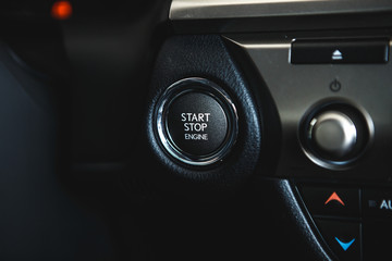 Car control panel close up