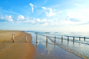 Landschaft an der Nordseeküste, Insel Rømø, Dänemark, Lakolk Strand