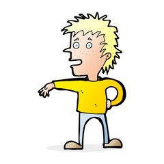 cartoon man making dismissive gesture