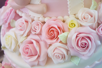 Roses fondant cake for Valentine's day