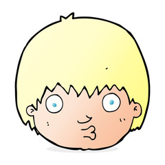 cartoon curious boy