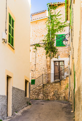 Fototapeta premium View of an mediterranean village with rustic buildings