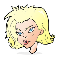 cartoon female face