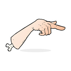 cartoon halloween pointing hand