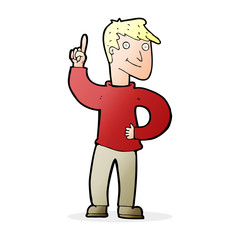 cartoon man with great idea