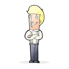 cartoon proud man
