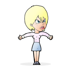 cartoon annoyed girl