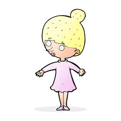 cartoon surprised woman