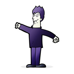 cartoon happy vampire