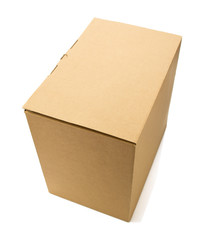cardboard box on white
