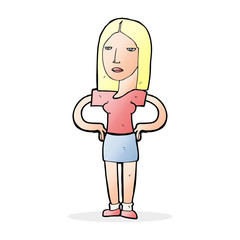 cartoon woman with hands on hips