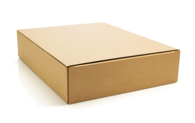 cardboard box on white