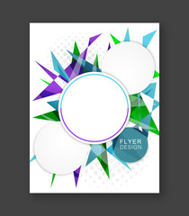 Business flyer abstract background. Corporate banner, brochure or cover design.