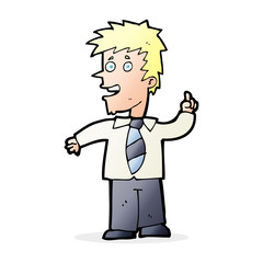 cartoon man with idea