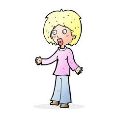 cartoon surprised woman