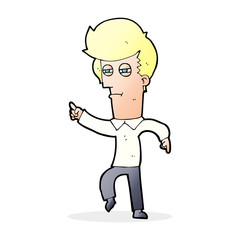 Obraz premium cartoon man accusing