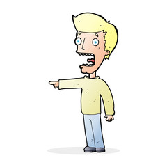 cartoon terrified man