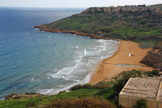 Malte, plage sauvage sur l'&icirc;le de Gozo