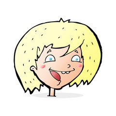 cartoon happy girl