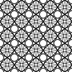 Repeat monochromatic vector curved pattern design