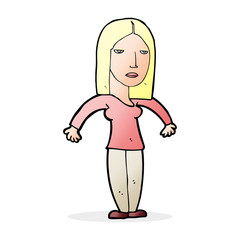 cartoon annoyed woman