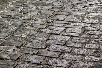 Cobblestone Street Detail View
