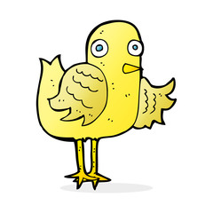 cartoon bird waving wing
