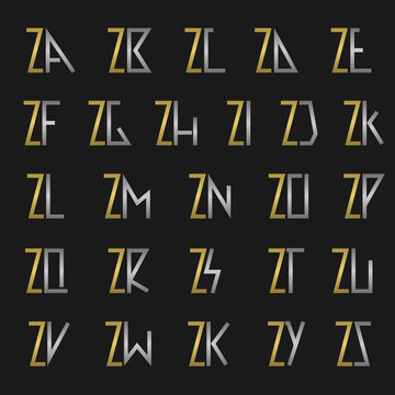 Letter Z with alphabet