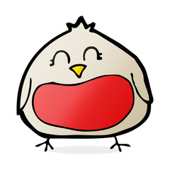 funny cartoon christmas robin