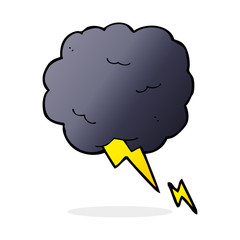 cartoon thundercloud symbol