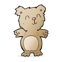 Obraz na płótnie Canvas cartoon cute teddy bear