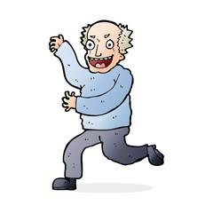 cartoon evil old man