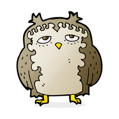 cartoon wise old owl