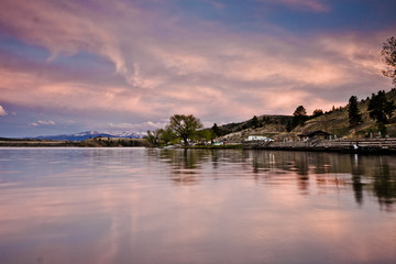 Scenic View of Hauser Lake in Montana