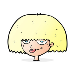 cartoon mean female face