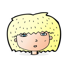 cartoon female face
