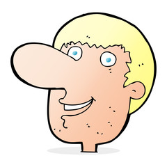 cartoon happy male face
