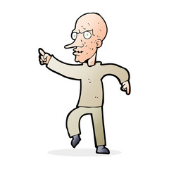 cartoon angry old man