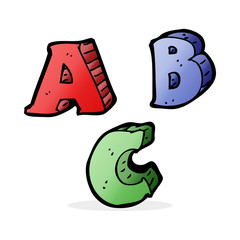 cartoon ABC letters