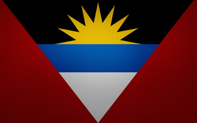 Closeup of Antigua and Barbuda flag