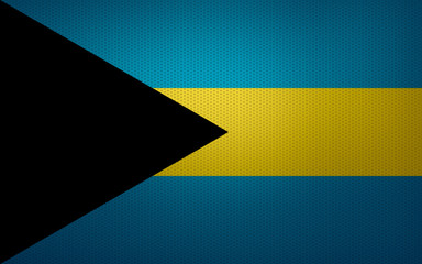 Closeup of Bahamas flag