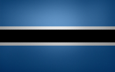 Closeup of Botswana flag