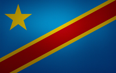 Closeup Democratic Republic of the Congo flag