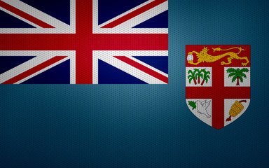 Closeup of Fiji flag