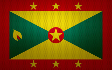 Closeup of Grenada flag