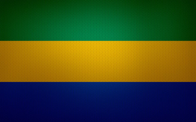 Closeup of Gabon flag