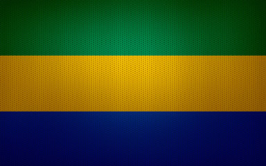 Closeup of Gabon flag