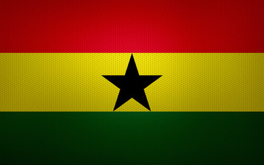 Closeup of Ghana flag